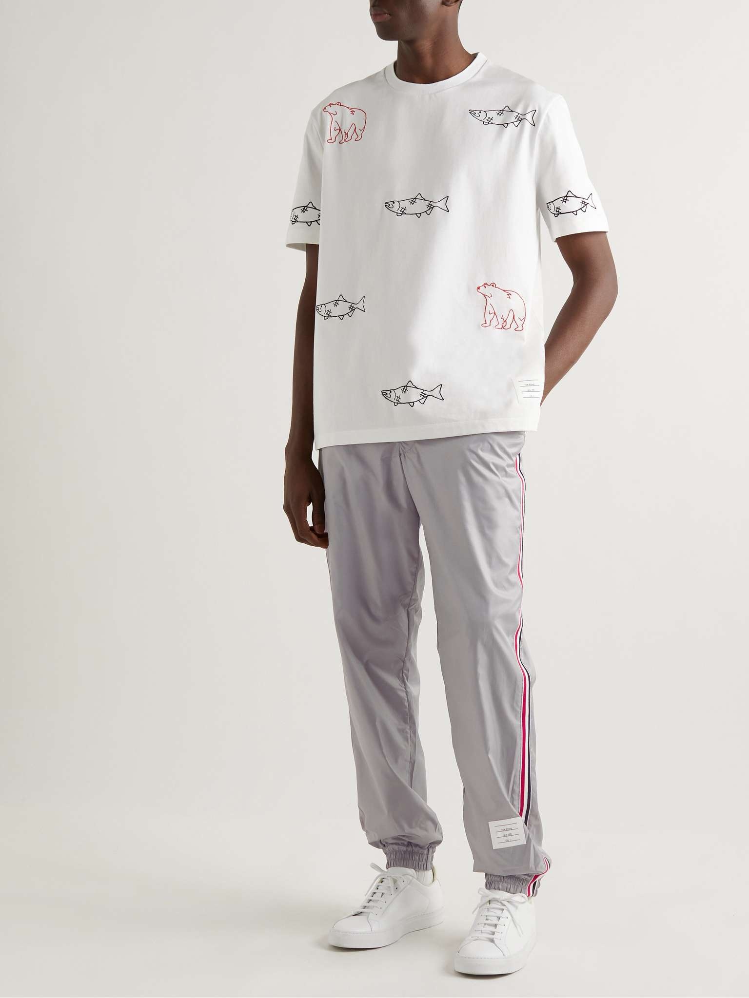 Tapered Grosgrain-Trimmed Ripstop Track Pants - 3
