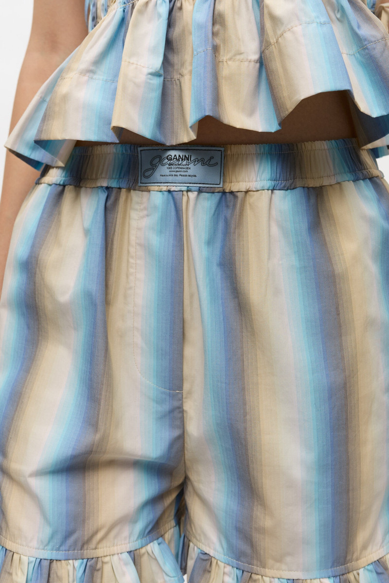 OMBRE STRIPE RUFFLE SHORTS 5