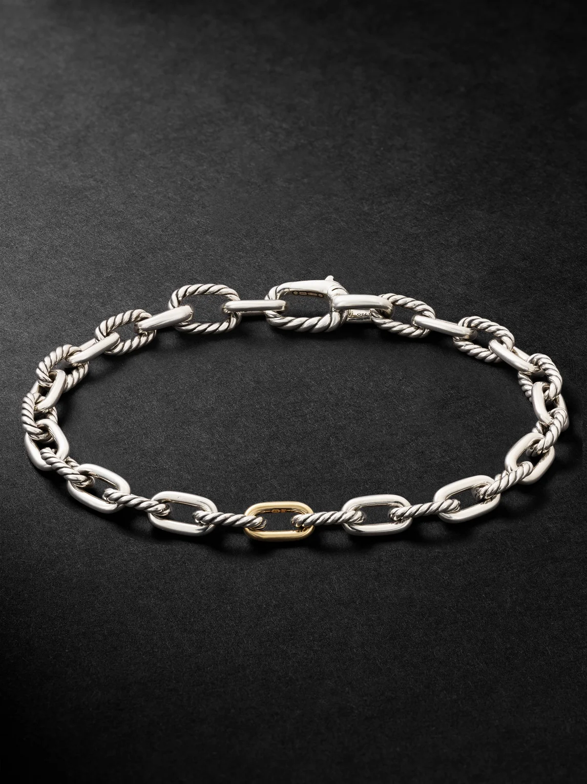 Madison Sterling Silver and 18-Karat Gold Chain Bracelet - 1