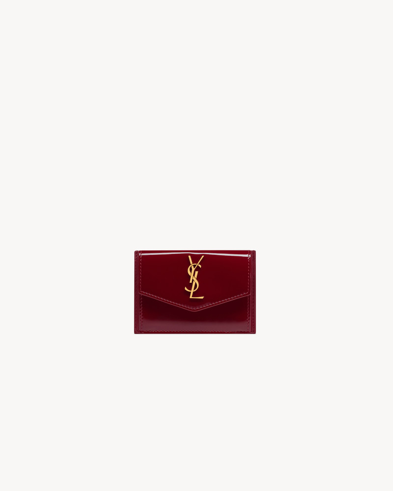 UPTOWN FLAP CARD CASE IN PATENT LEATHER 1