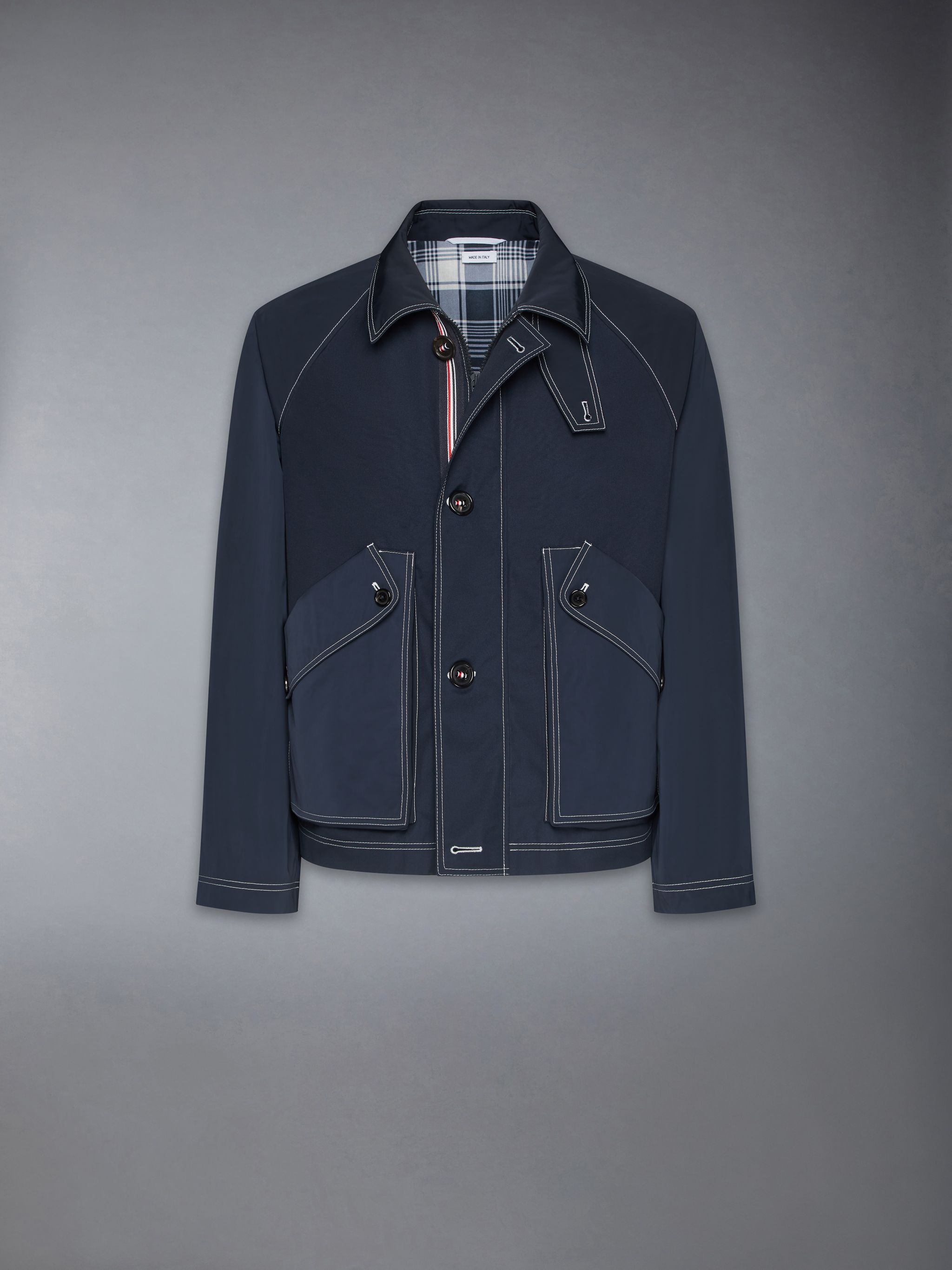 Thom Browne TYPEWRITER CLOTH CROPPED FIELD JACKET | REVERSIBLE