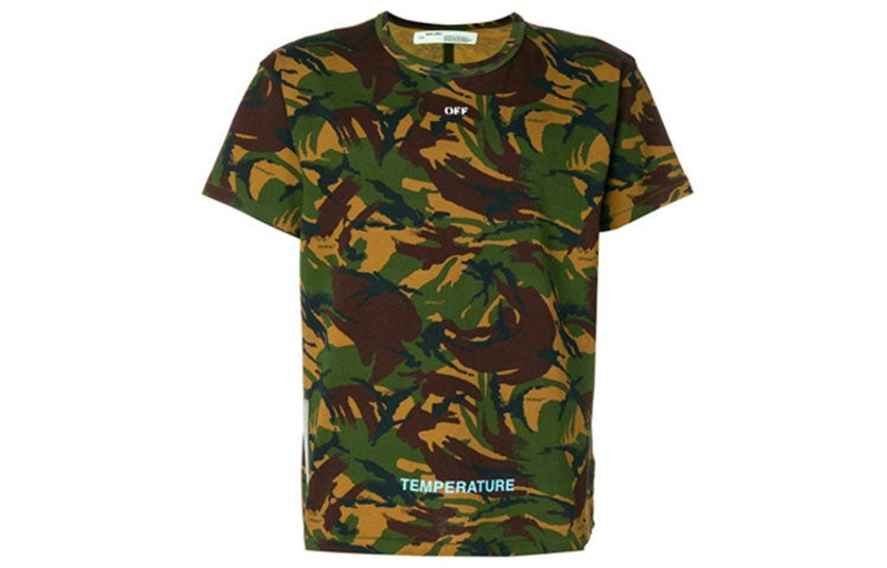 Off-White Green Camouflage Arrows Short Sleeve OMAA002S188780129901 - 1