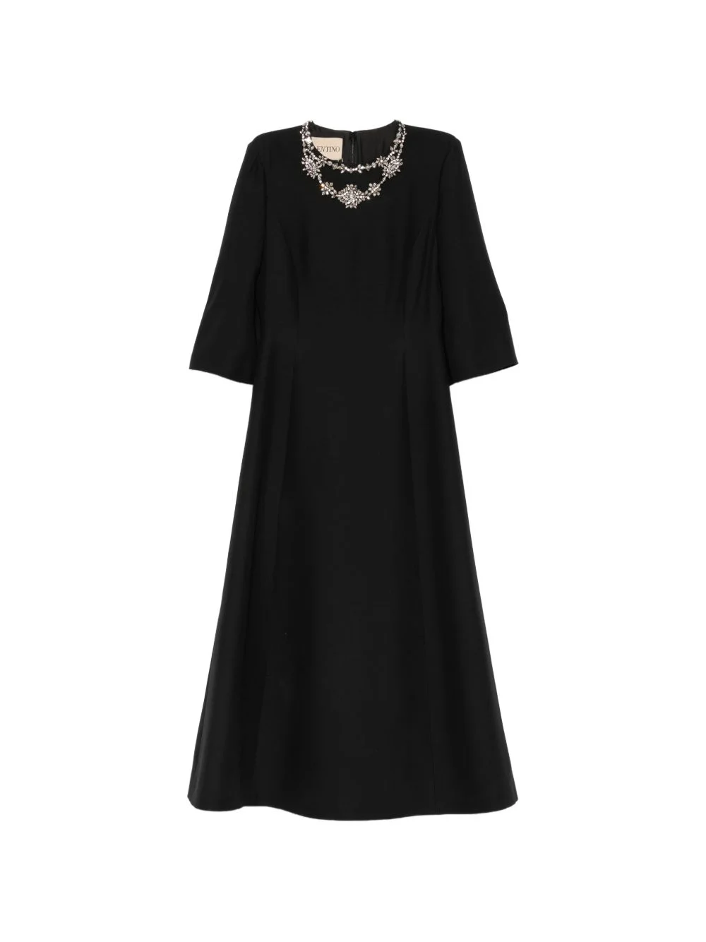 crystal-embellished A-line midi dress - 1