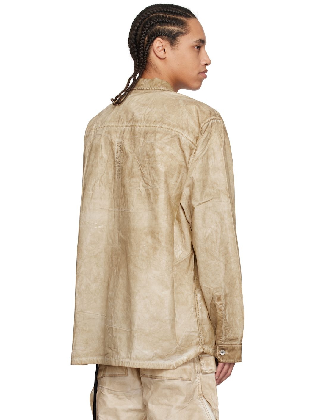 Beige Hollywood Jumbo Overshirt - 3