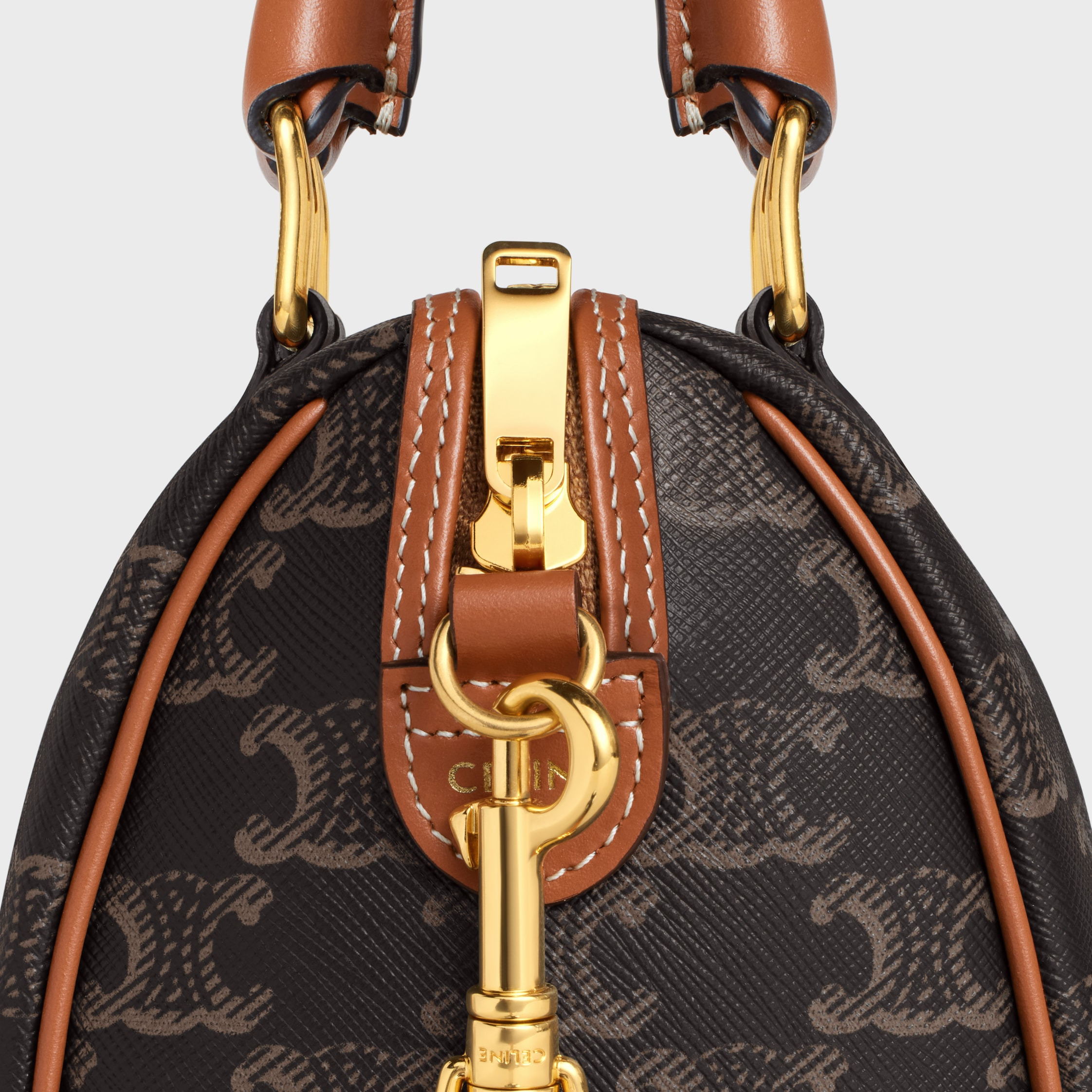 SMALL BOSTON CUIR TRIOMPHE in Triomphe Canvas and calfskin - 6