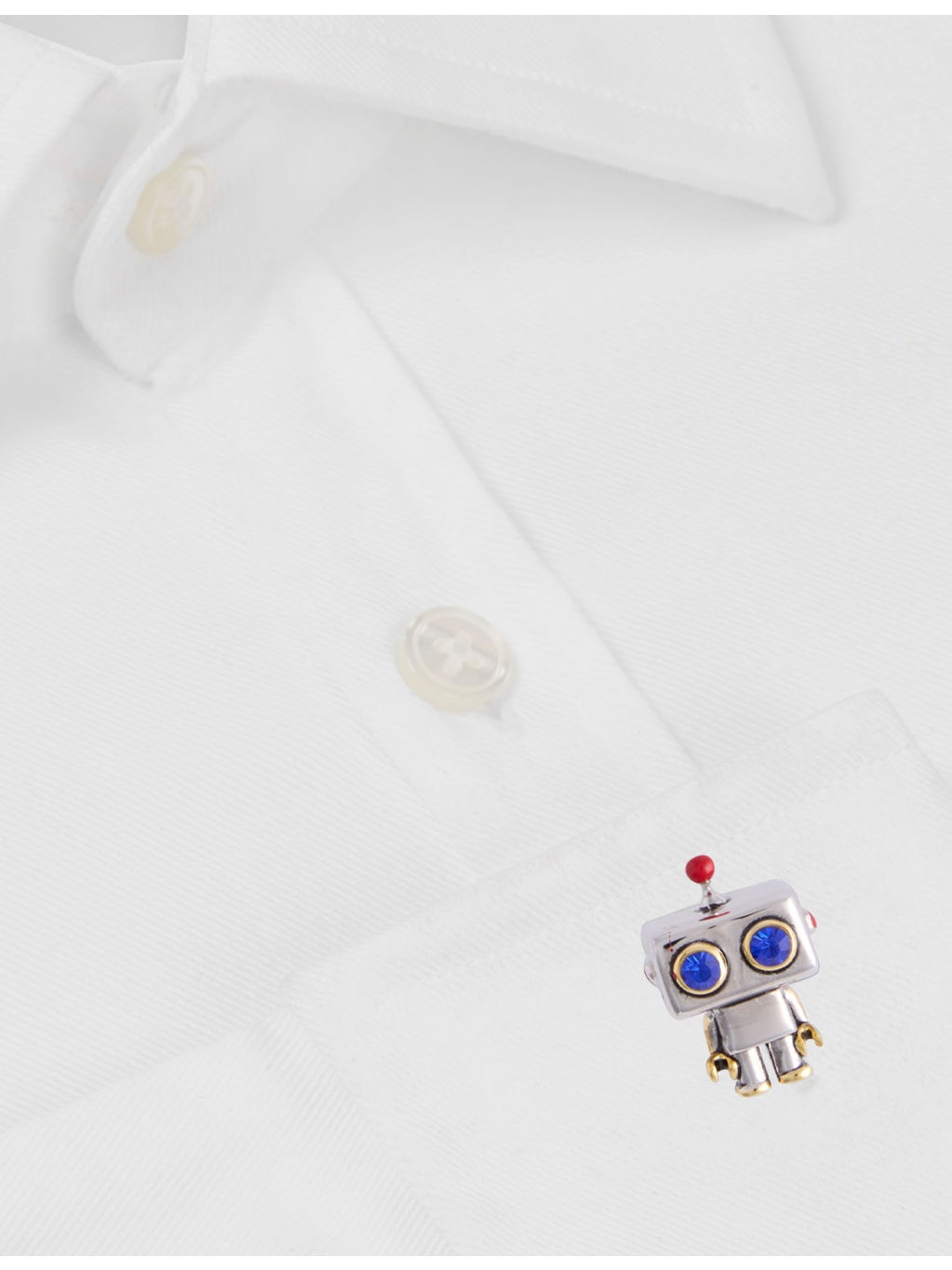 Robot Copper And Zinc Cufflinks - 2