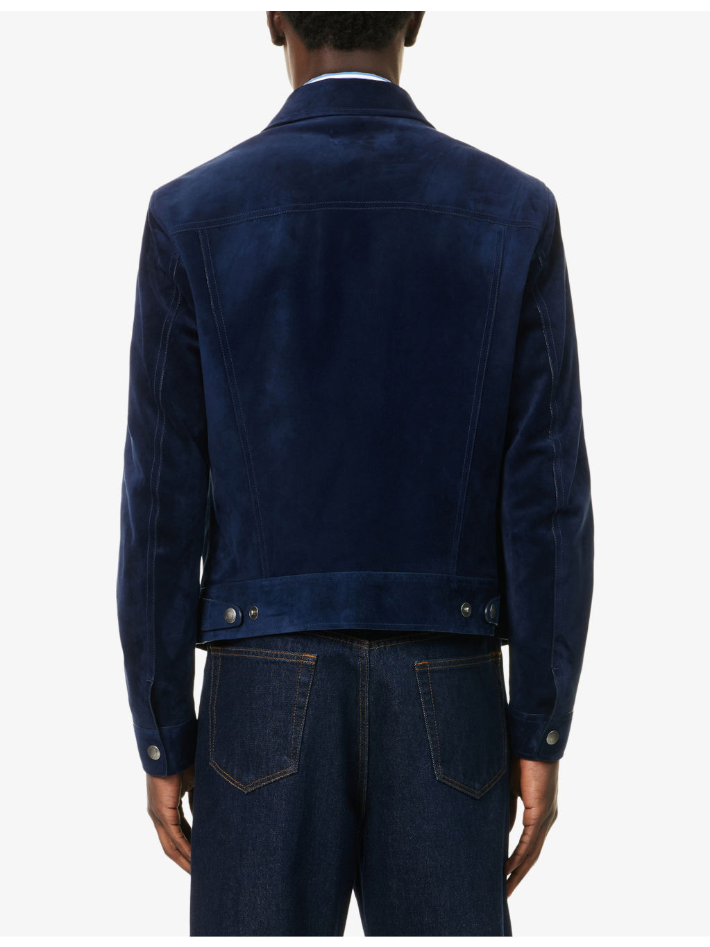 Long-Sleeve Suede Western Jacket - 4