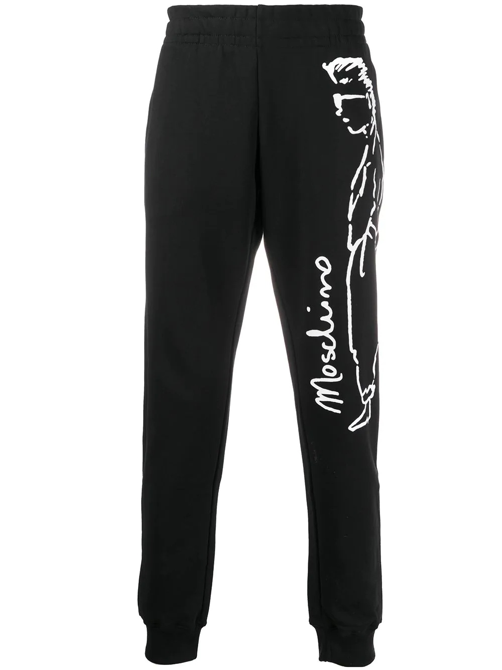 logo print track trousers - 1