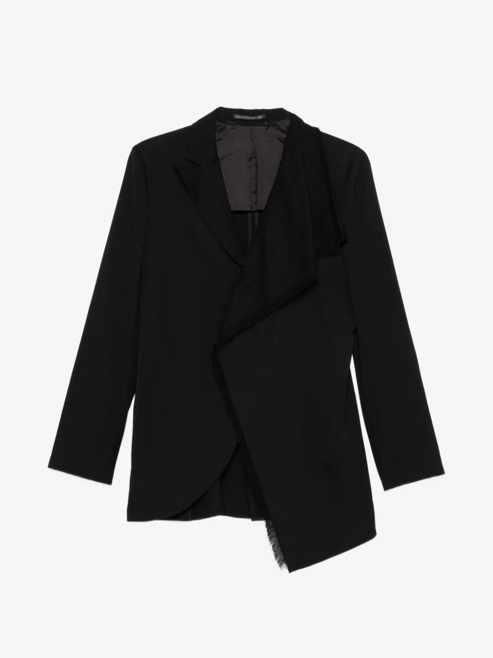 asymmetric frayed-edge jacket - 1