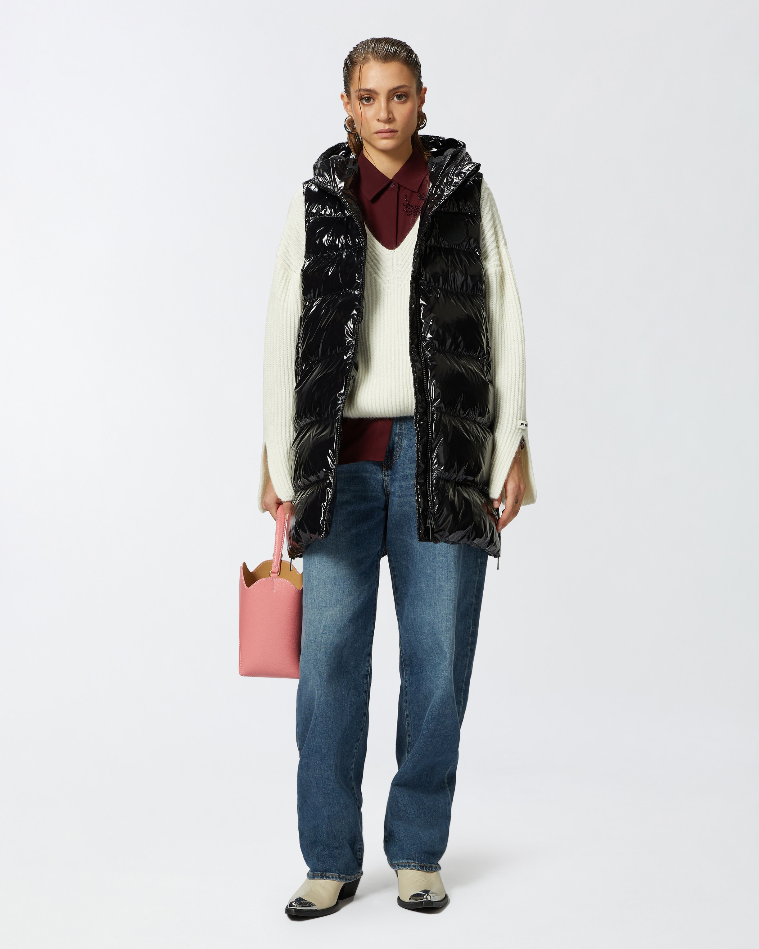 PADDED PUFFER GILET WITH HOOD - 3