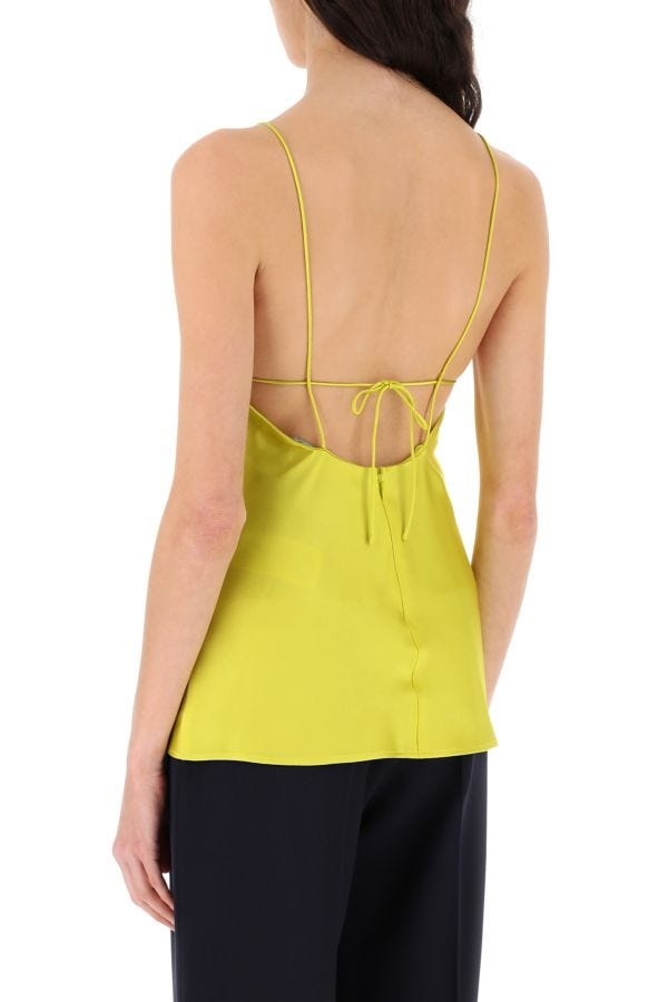 Yellow satin top - 5