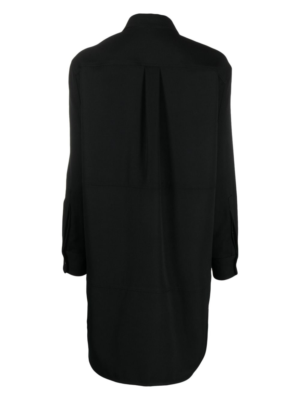 wool shirt minidress - 2