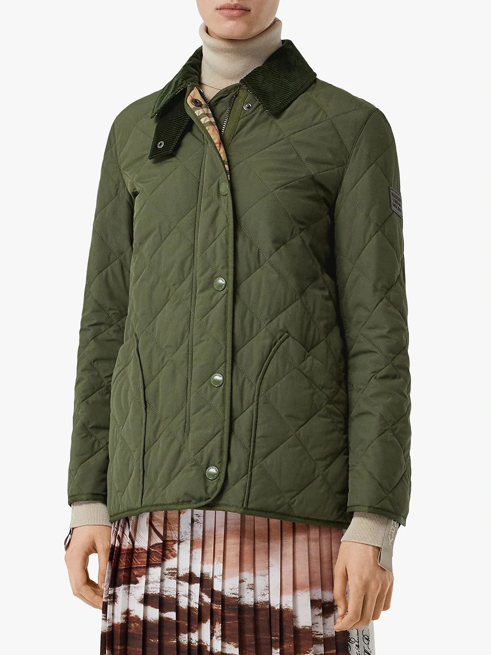 diamond quilted barn jacket - 3