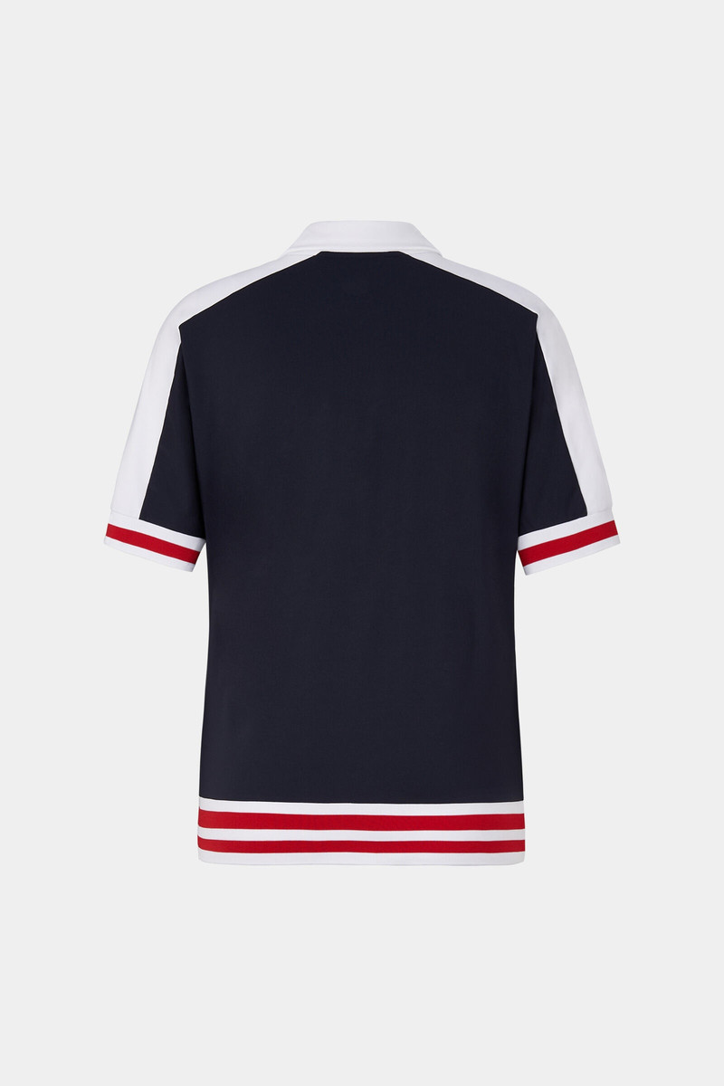 BOGNER Amelia functional polo shirt in Navy blue/Red outlook