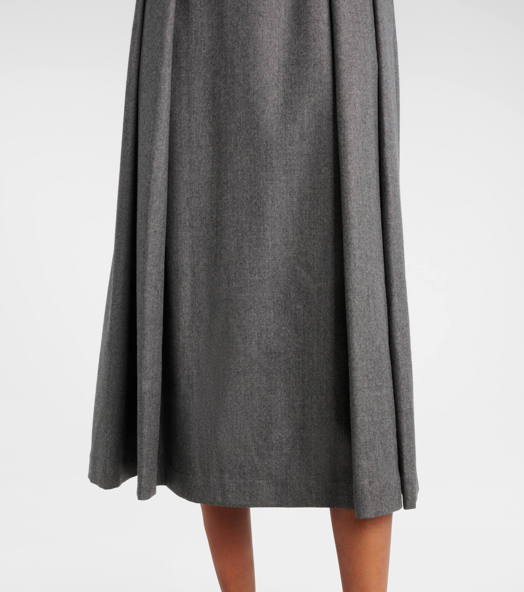 Belted virgin wool midi dress - 5