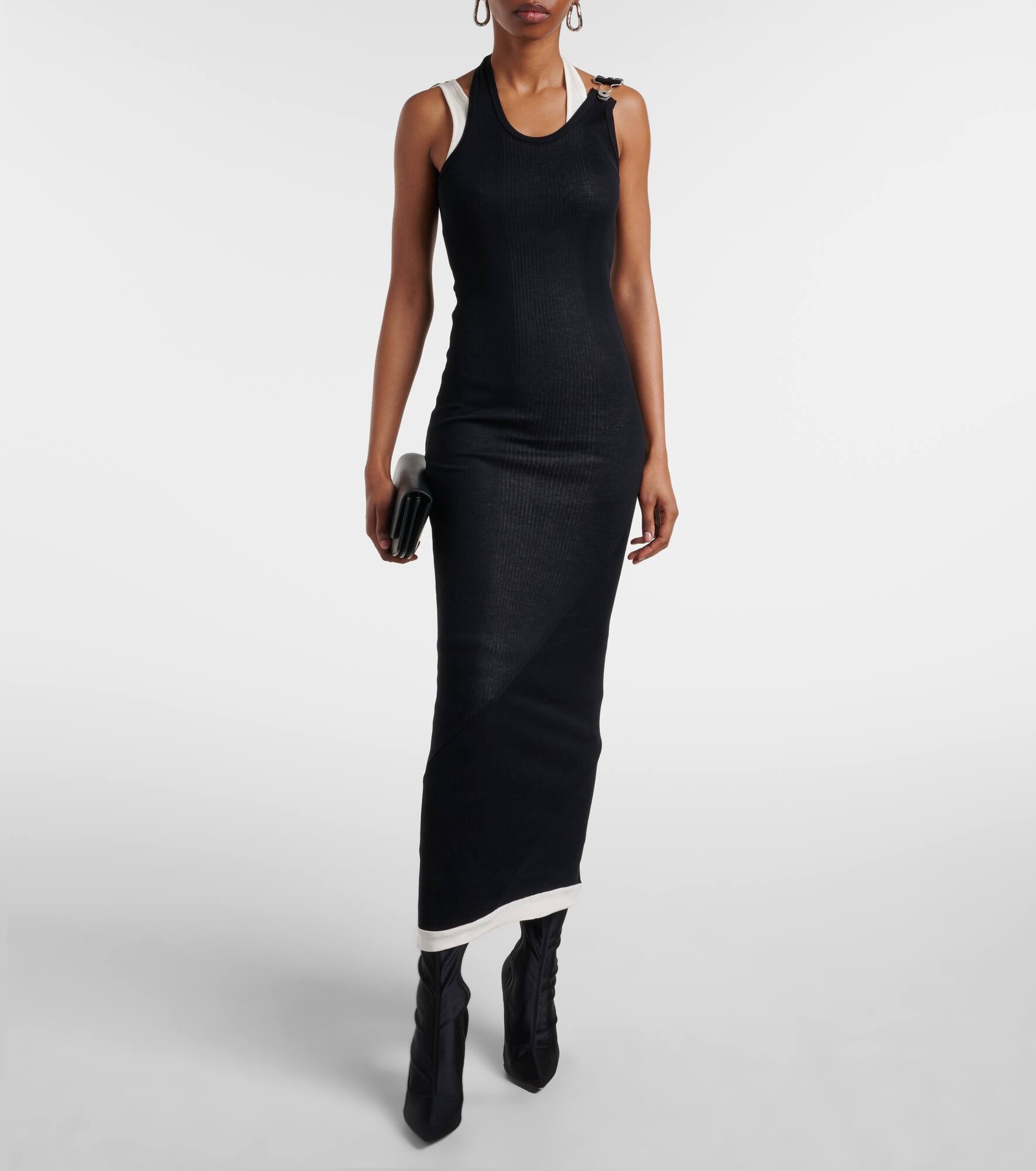 Layered cotton jersey maxi dress - 2