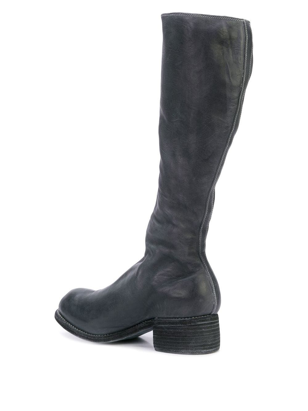 zip front knee boots - 2