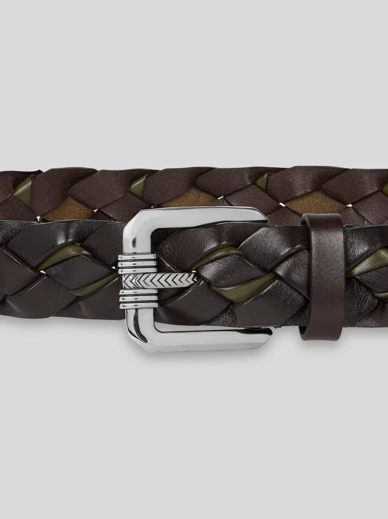 Etro WOVEN LEATHER BELT outlook