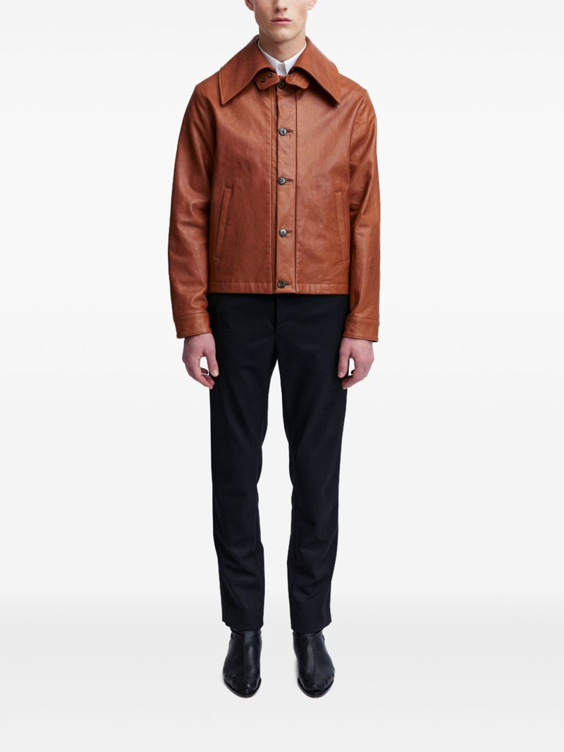 16ARLINGTON Haeto single-breasted leather jacket outlook