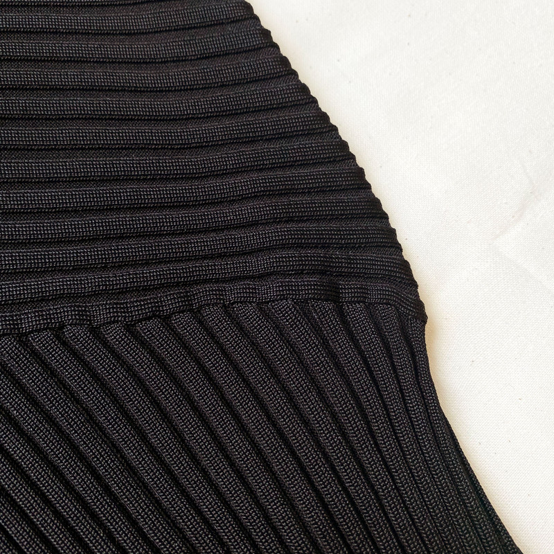 Black Ribbed Knit Cut Out Top 4