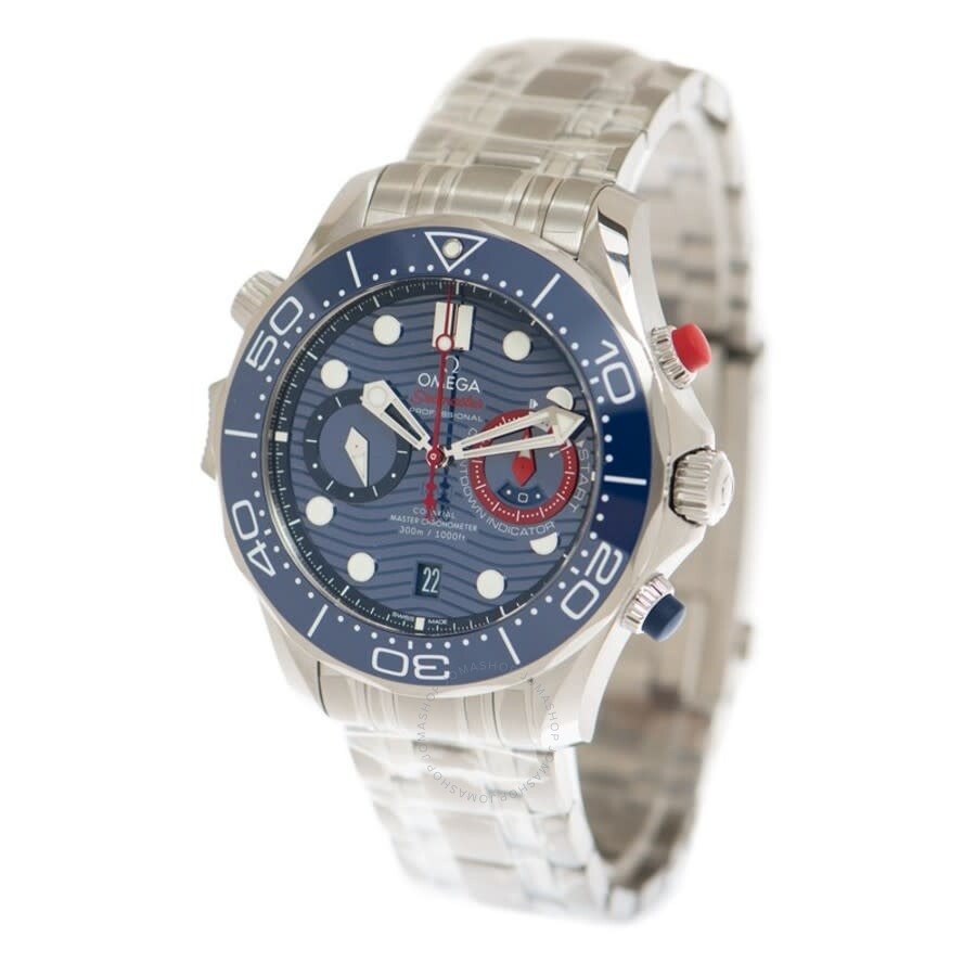 Omega Seamaster Chronograph Automatic Chronometer Blue Dial Men's Watch 210.30.44.51.03.002 - 4