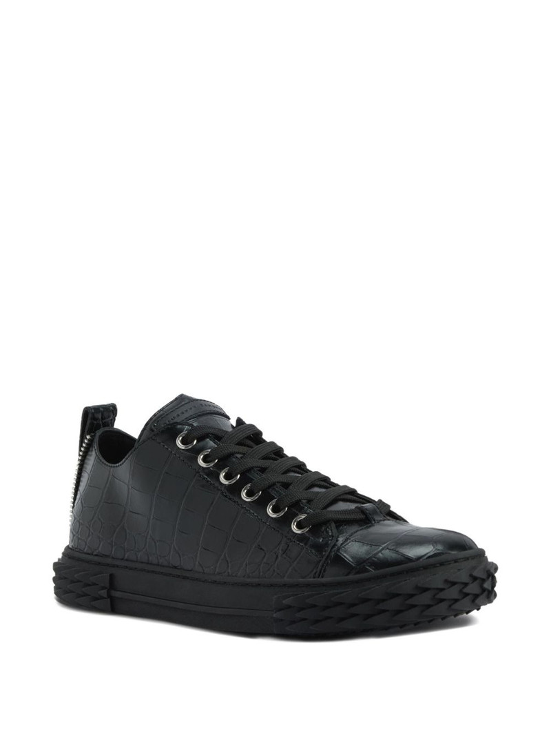 Giuseppe Zanotti Blabber crocodile-effect lace-up sneakers outlook