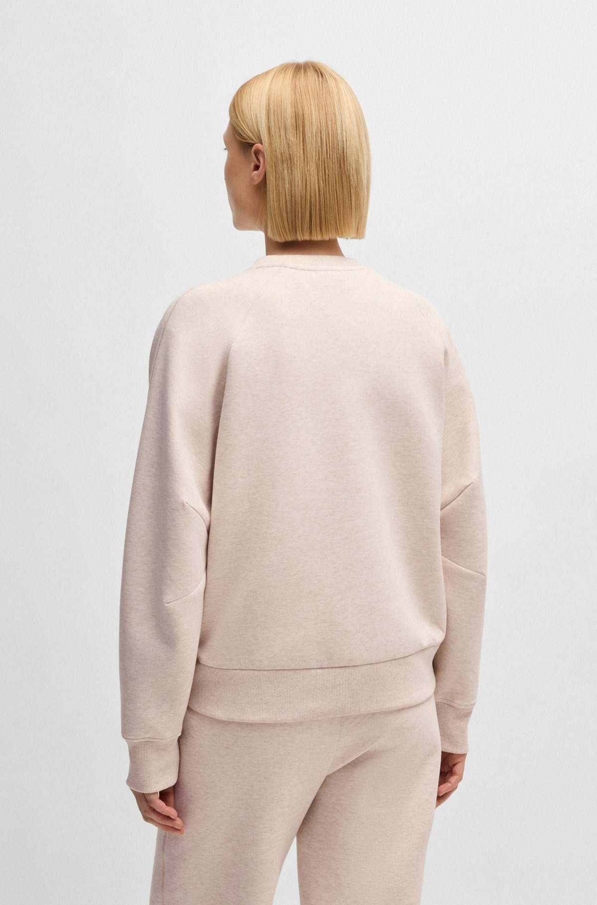MELANGE SWEATSHIRT WITH DOUBLE B MONOGRAM - 4