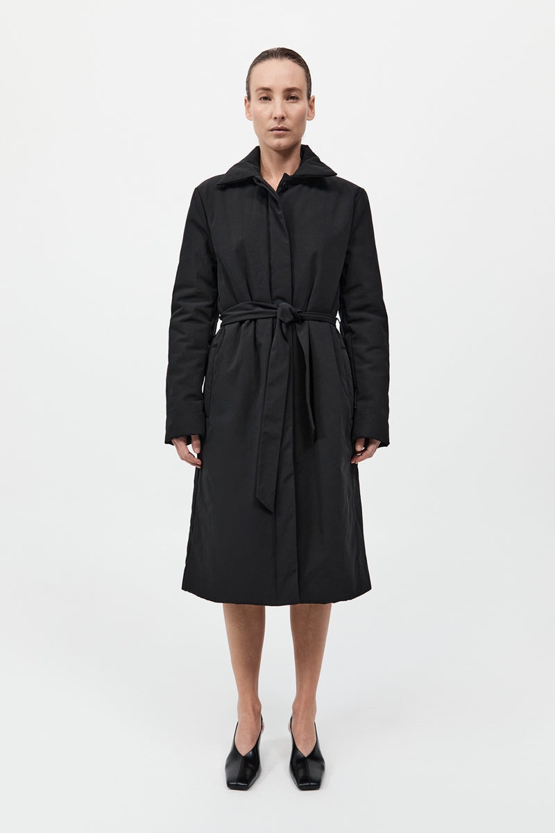Padded Car Coat - Black - 2