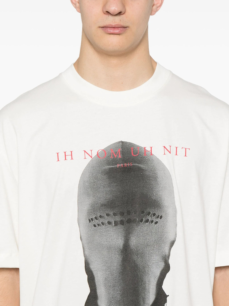ih nom uh nit Mask-print T-shirt outlook