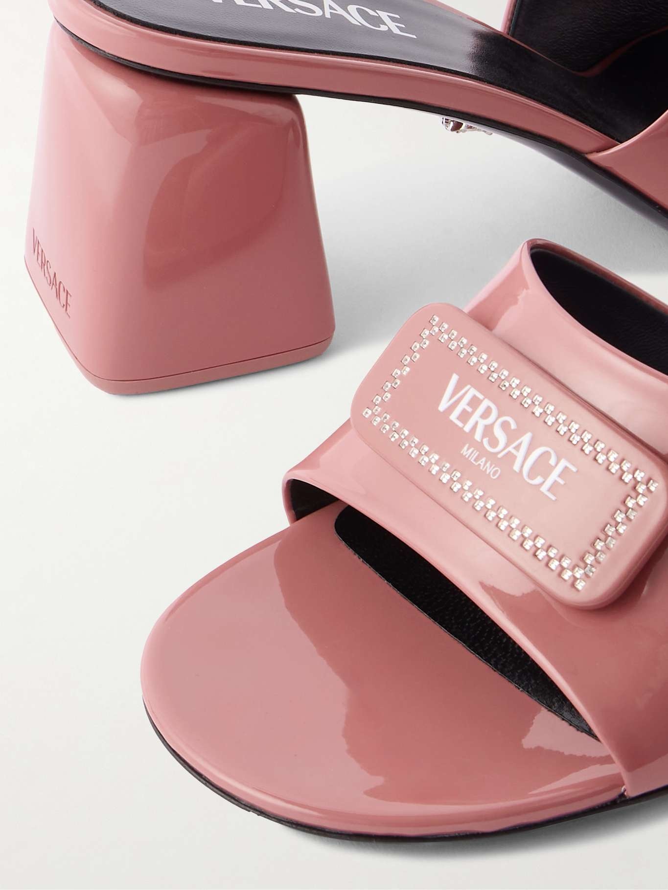 Barret embellished patent-leather mules Pink - 4