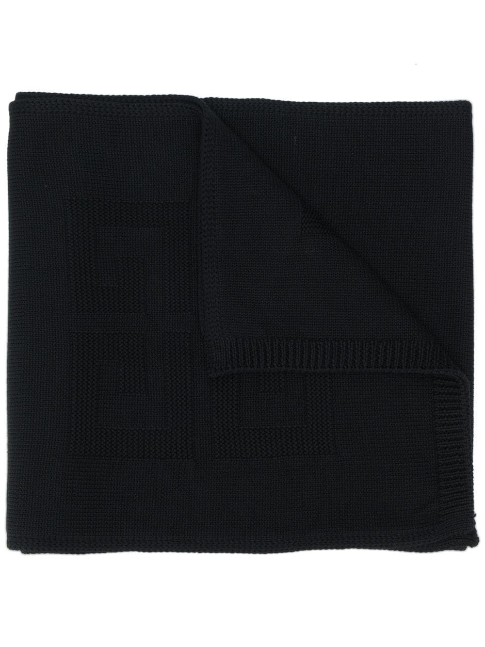 ribbed-hem scarf - 1