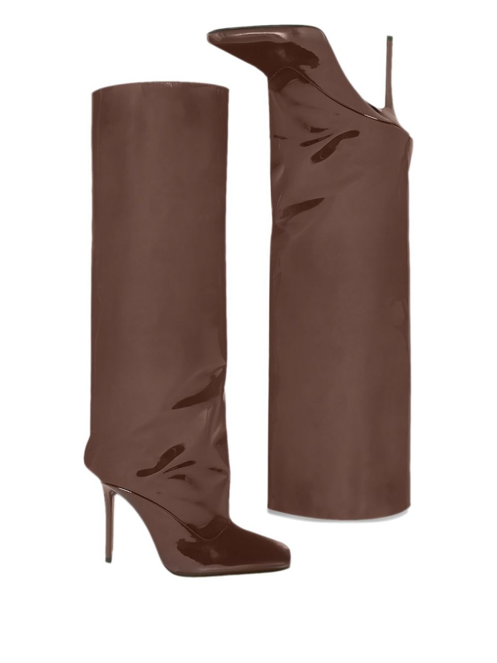 105mm Sienna patent-leather boots - 2