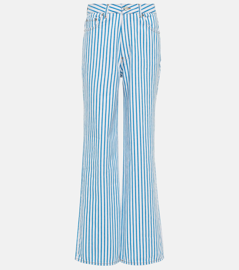 Magny striped 넓은 다리 청바지 - 1