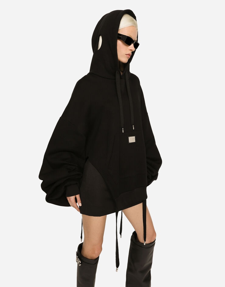 Jersey hoodie with Dolce&Gabbana tag - 4