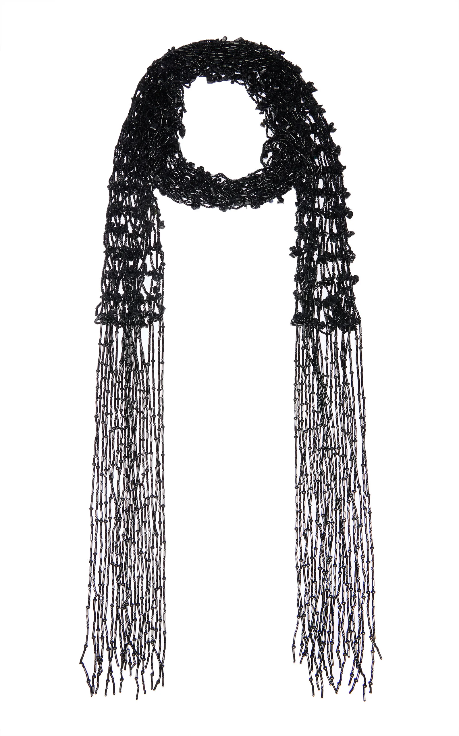 Handmade Beaded Scarf Necklace - 1