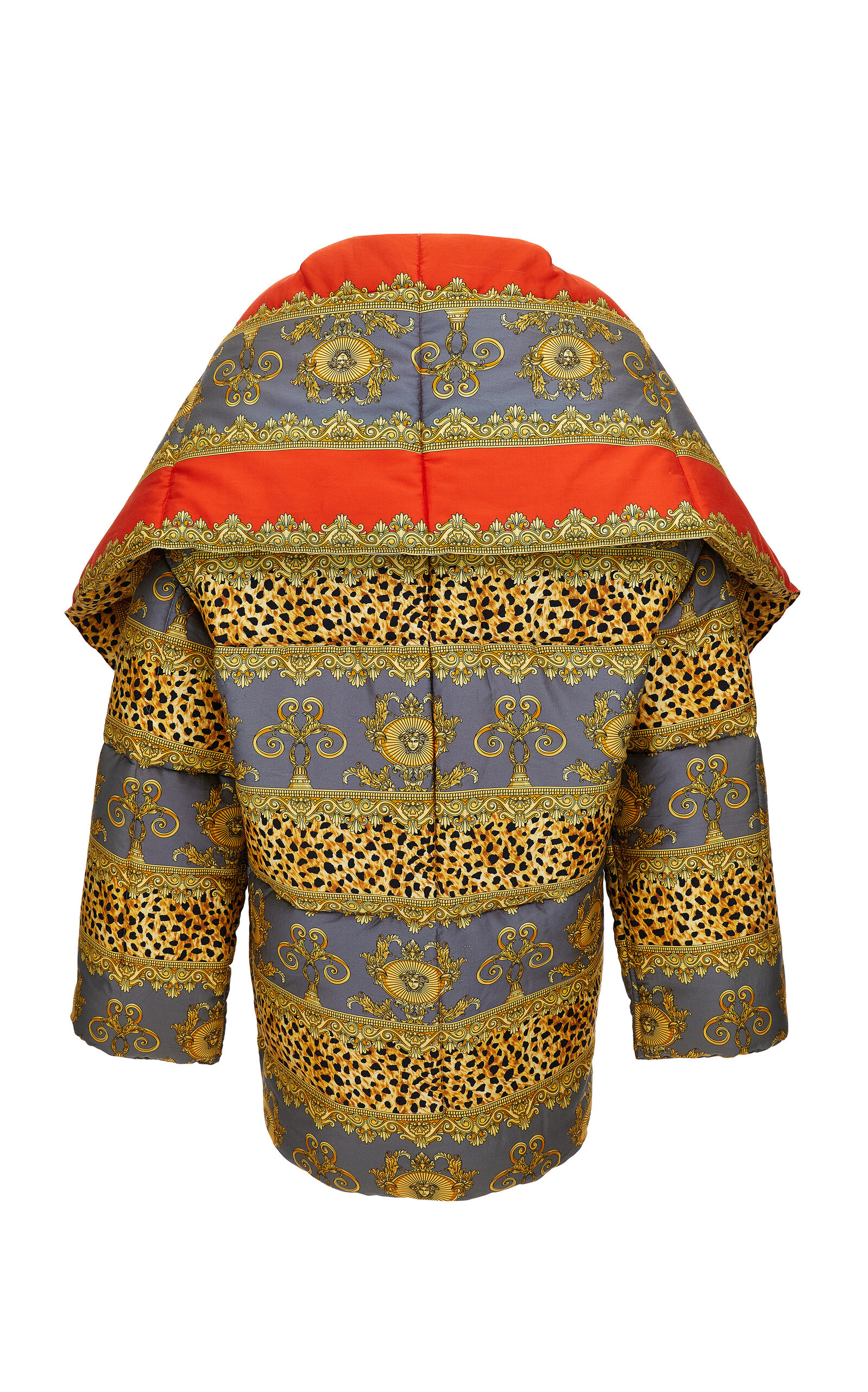 Printed Satin-Cotton Down Coat multi - 5