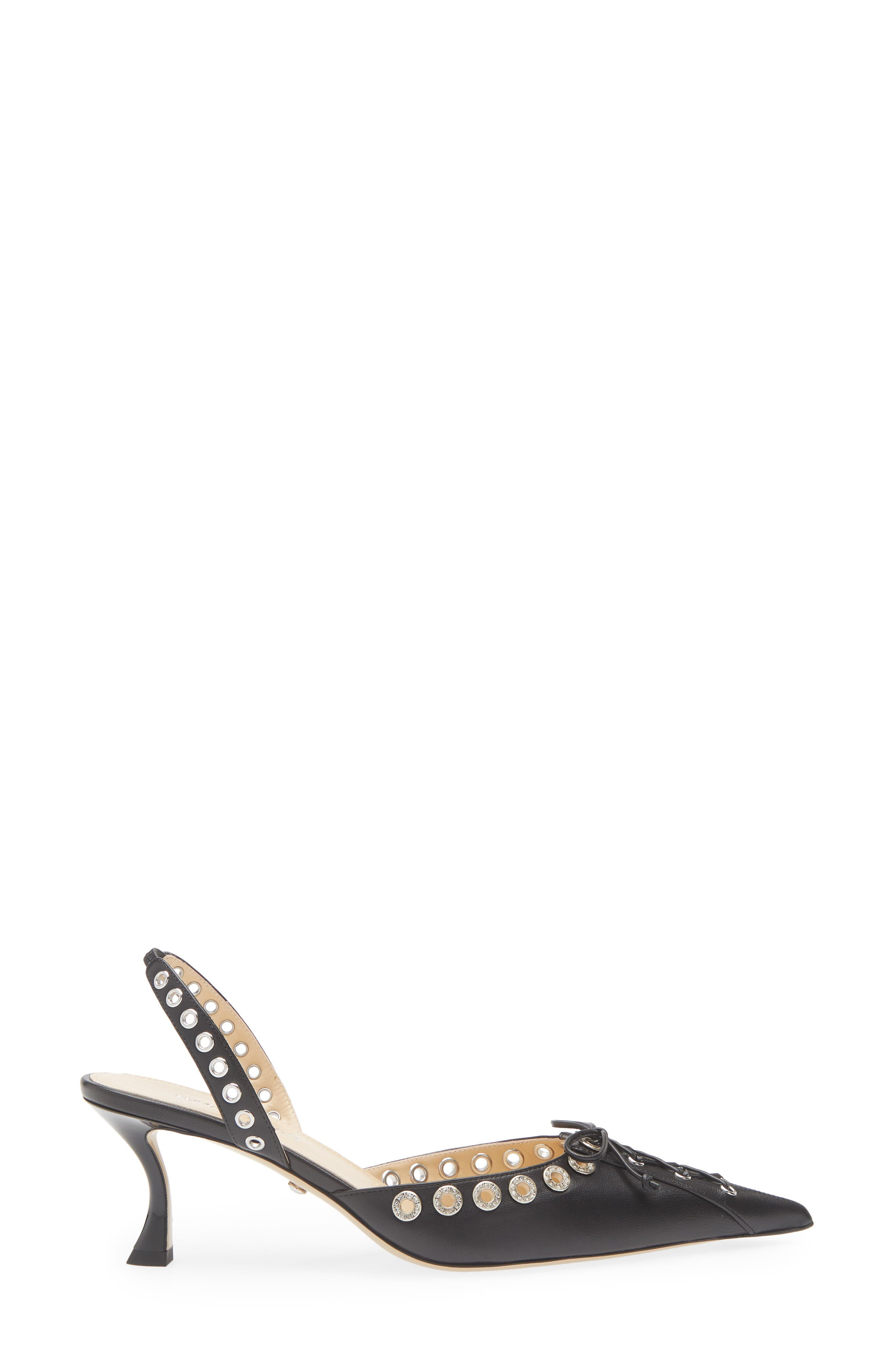 Mach & Mach Corset Crystal Embellished Pointed Toe Slingback Pump in Black at Nordstrom - 3