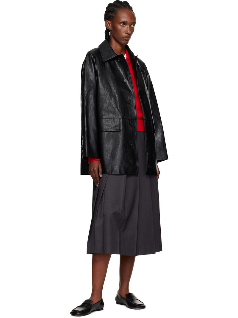 Dunst Black Lily Faux-Leather Half Jacket outlook