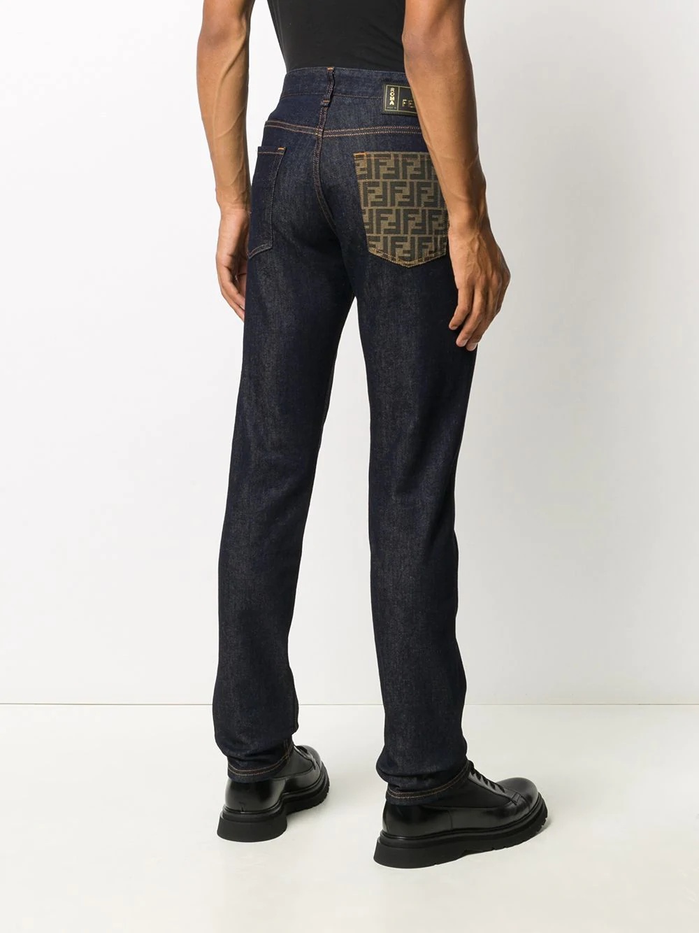 FF motif straight-leg jeans - 4