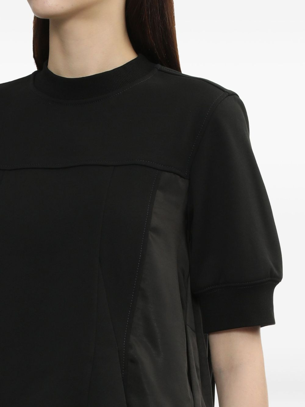panelled short-sleeve top - 5