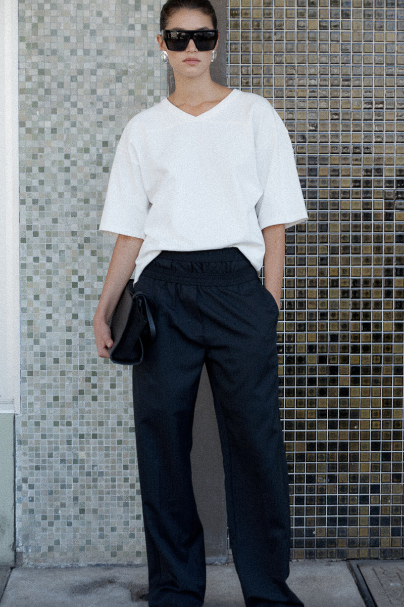 Tailored Active Pants - Black Pinstripe - 7