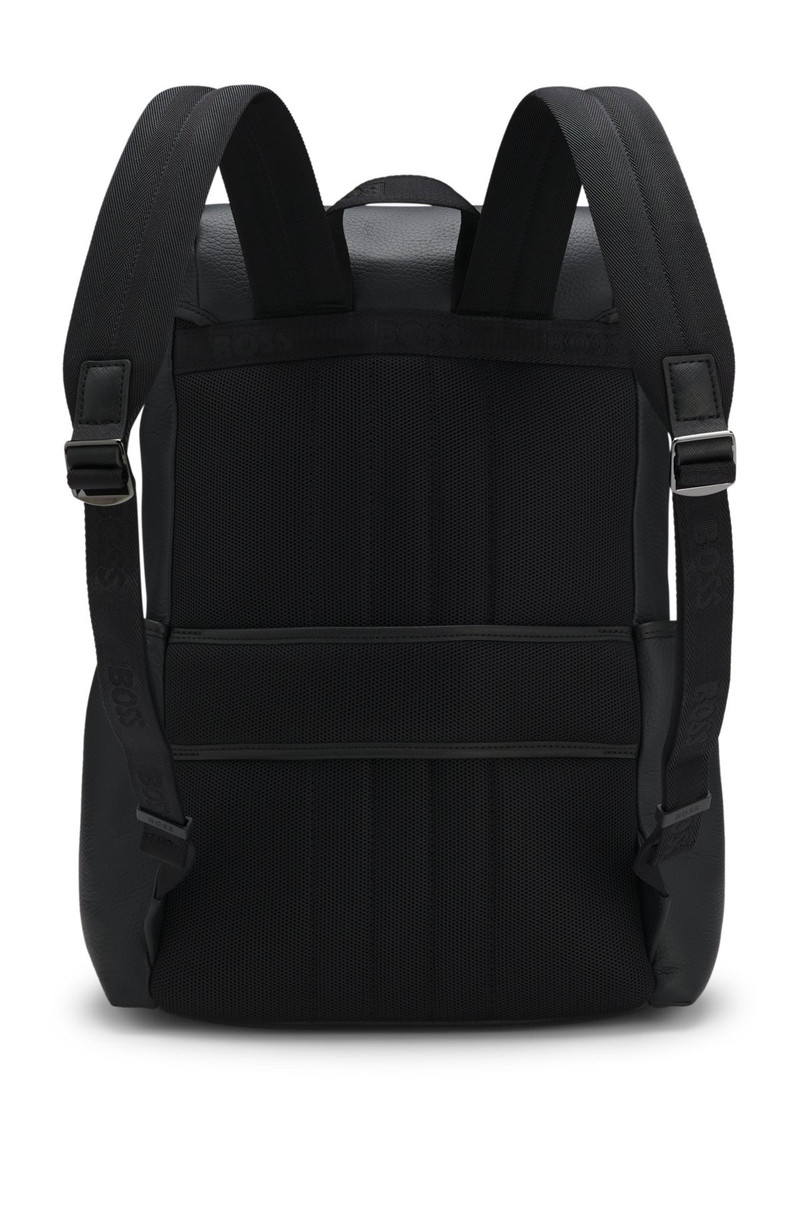 ITALIAN-LEATHER BACKPACK WITH DOUBLE B MONOGRAM 1
