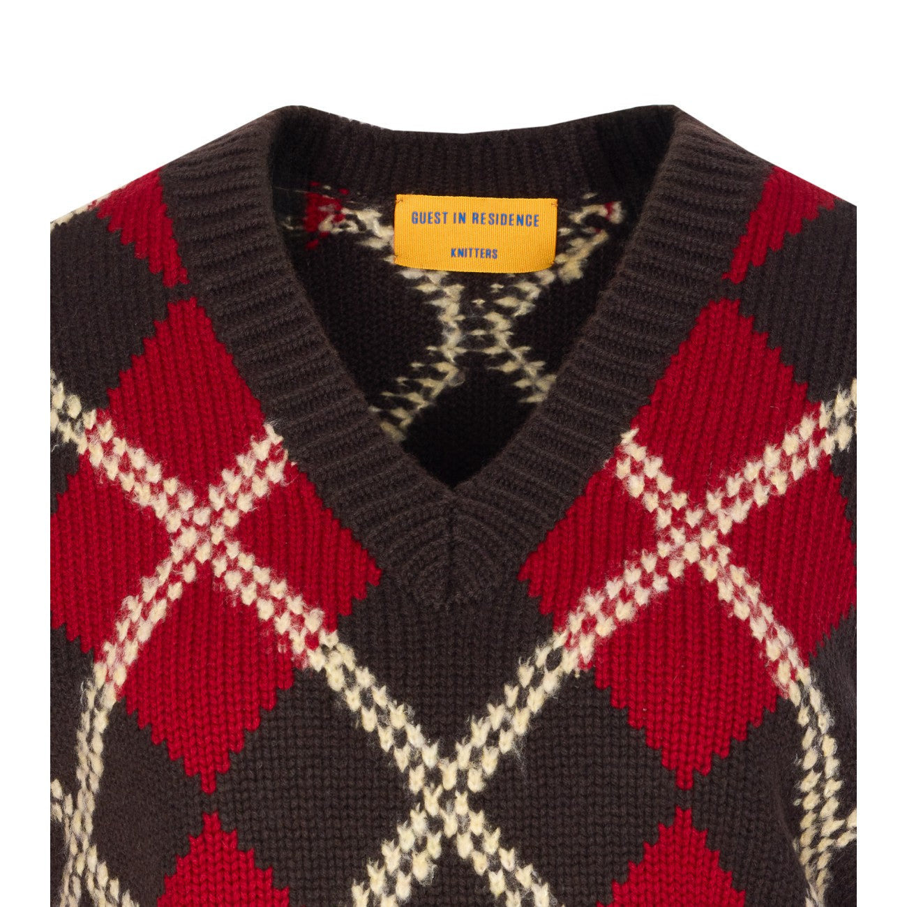 Guest In Residence Women Argyle Vest - 4
