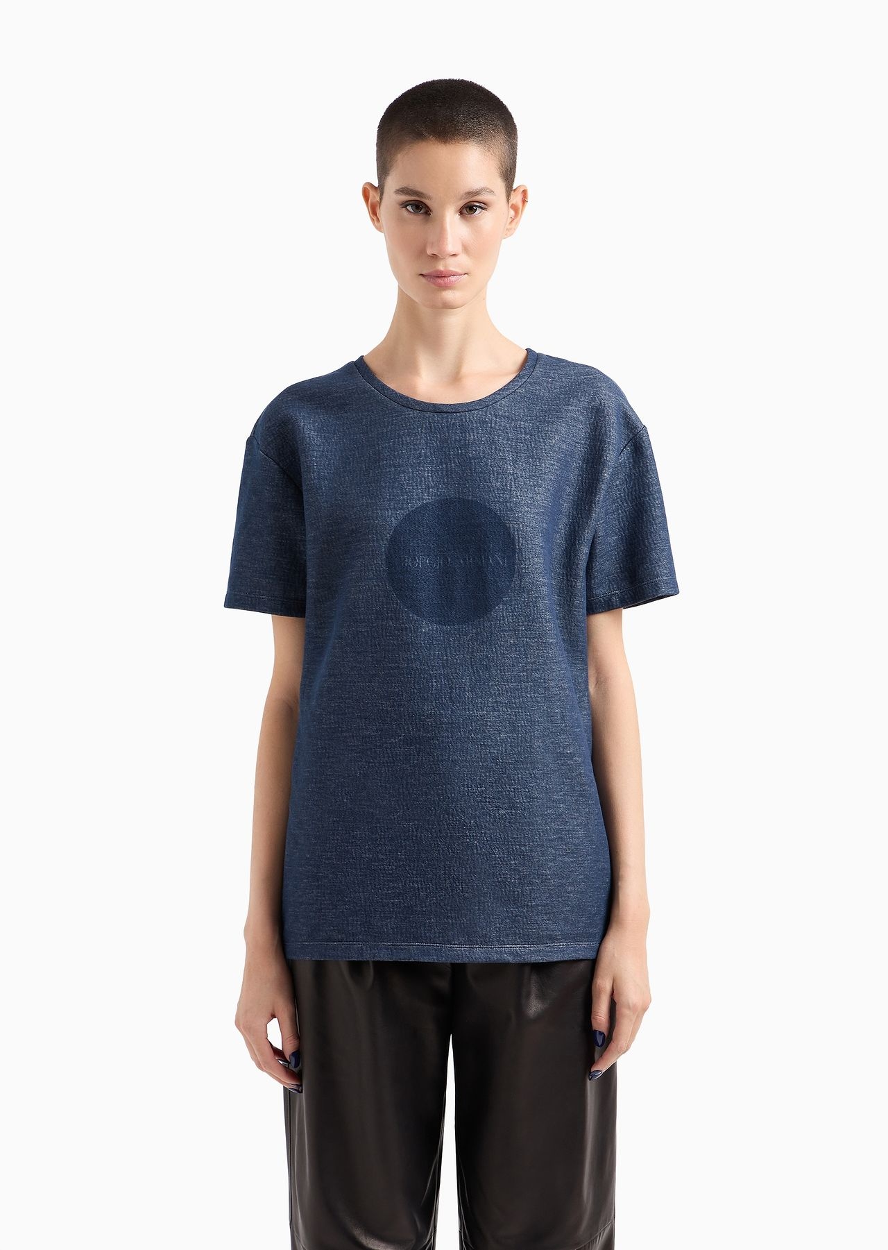 Denim Collection oversized T-shirt in cotton double jersey - 2