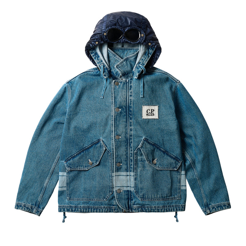 PALACE C.P. COMPANY 디닉스 14 3/4OZ GOGGLE JACKET DENIM - 1