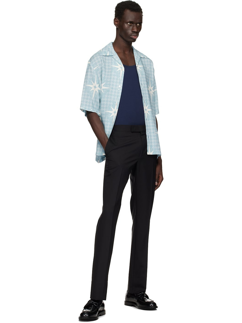 AMIRI Blue Starburst Camp Shirt outlook