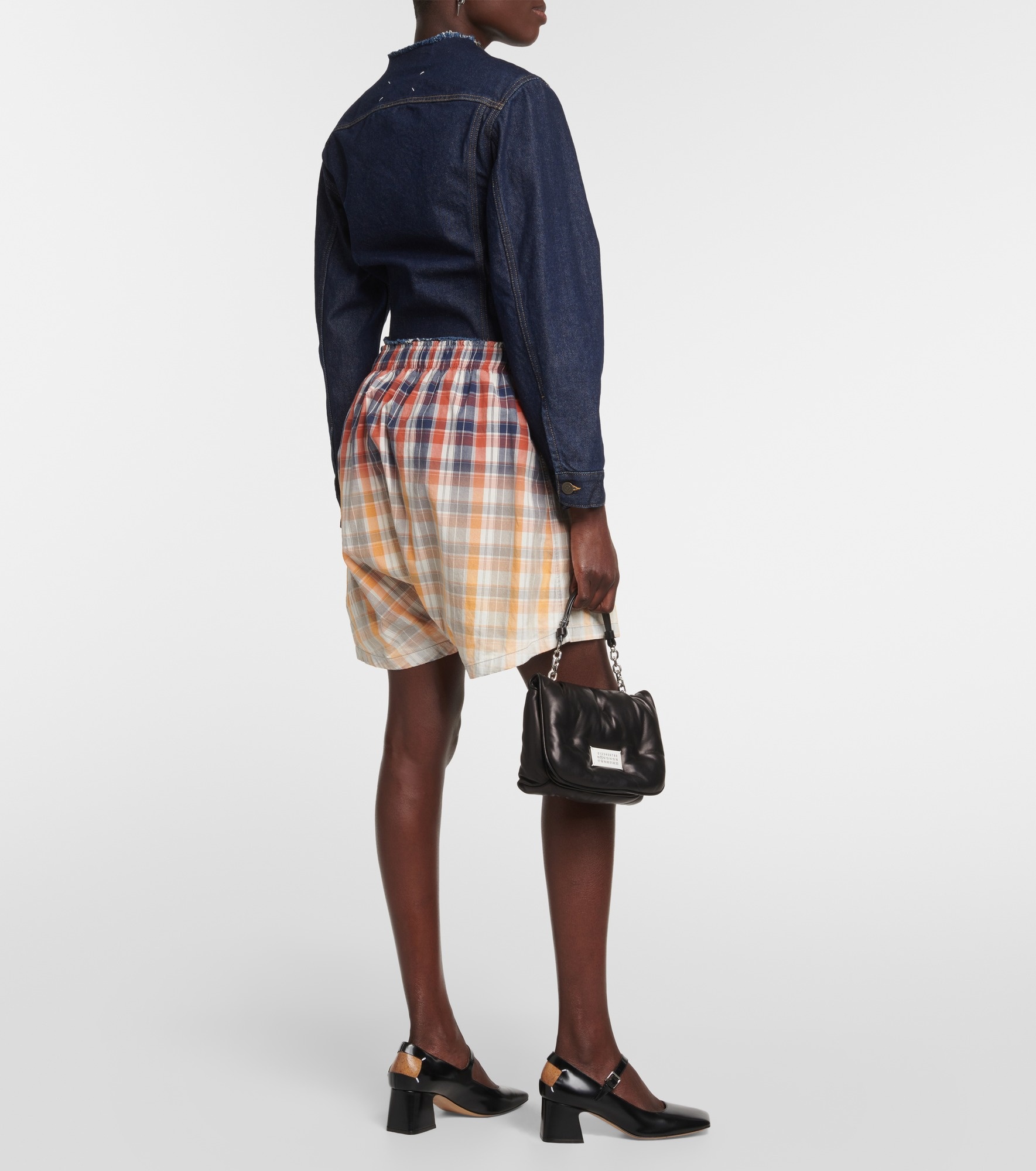 Checked cotton shorts - 3