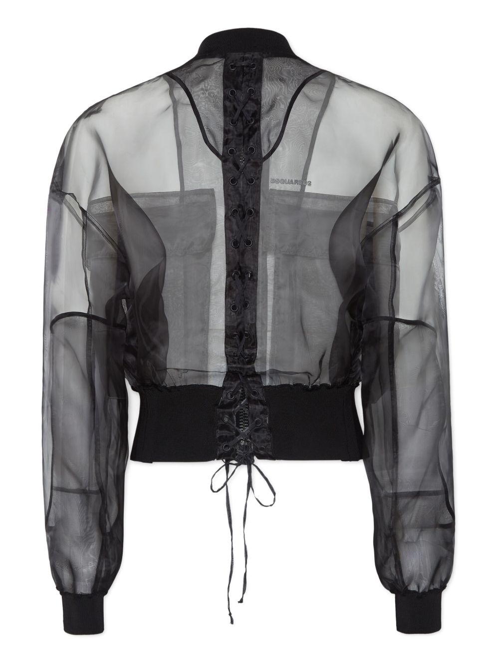 semi-sheer bomber jacket - 2