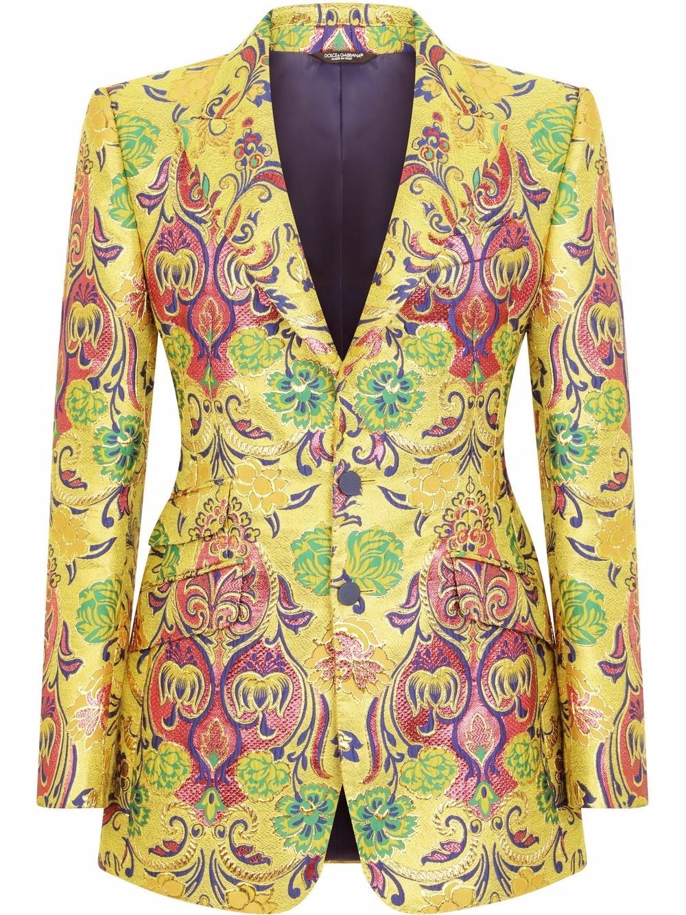 patterned jacquard suit jacket - 1