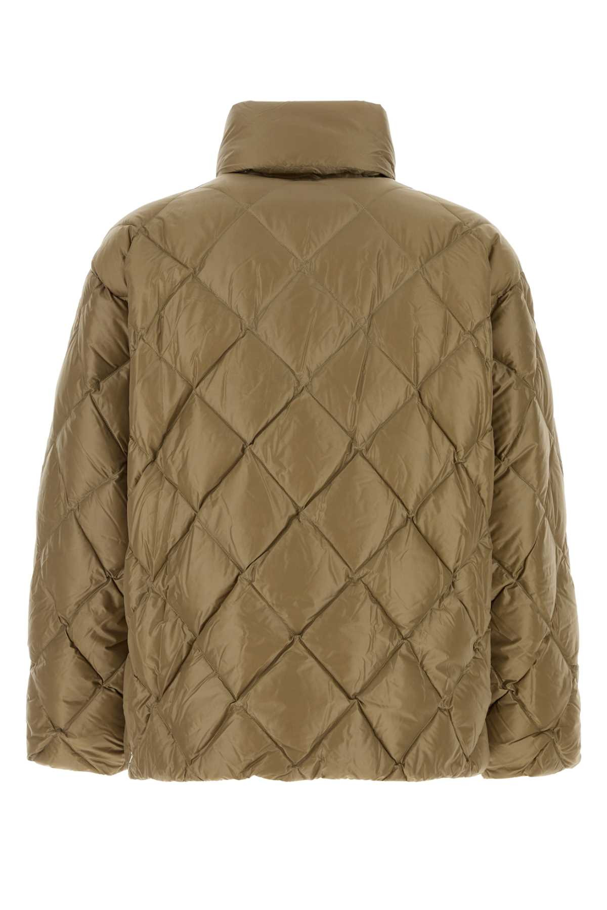 Jil Sander Men Khaki Nylon Down Jacket - 2